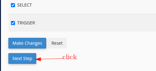 Click next step button