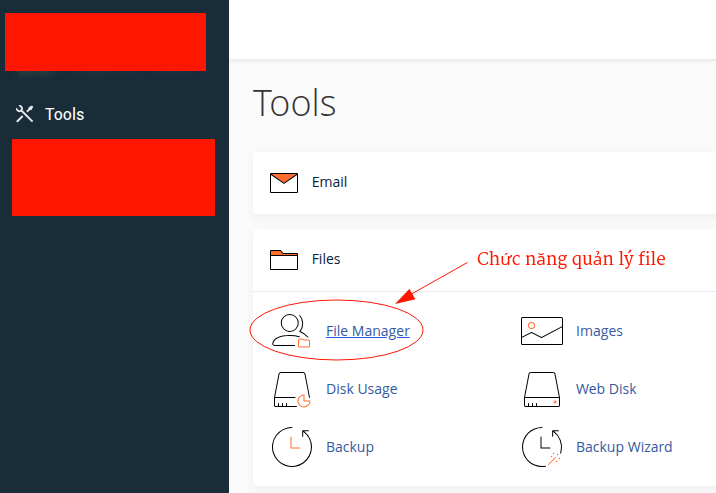 File Manager trong cPanel